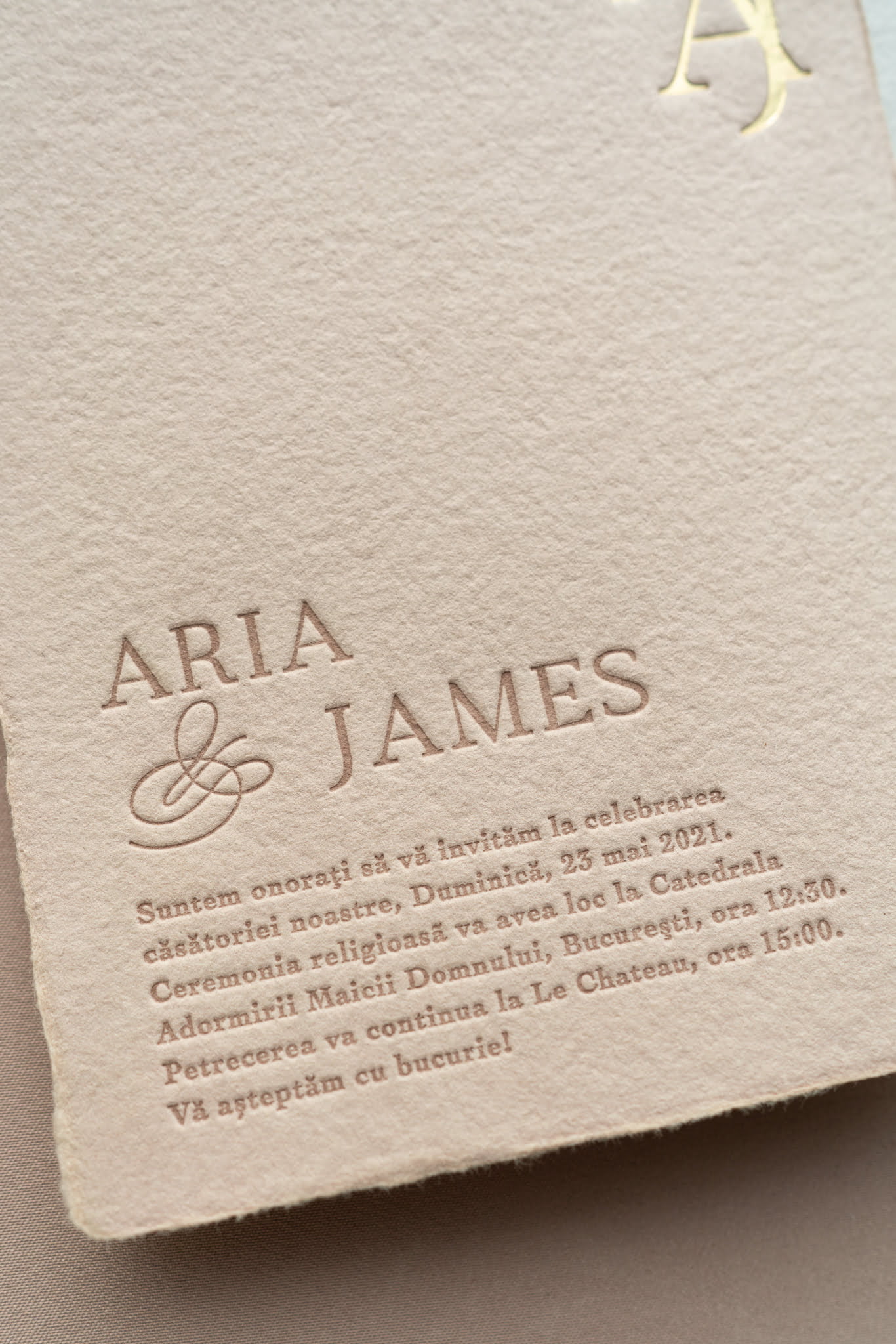 letterpress wedding invitations Papira