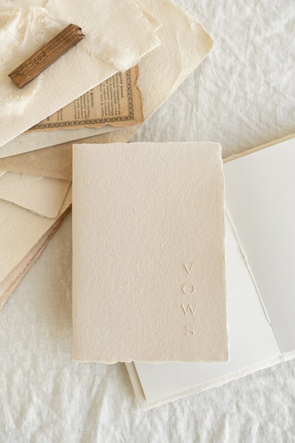 handmade paper luxury vows