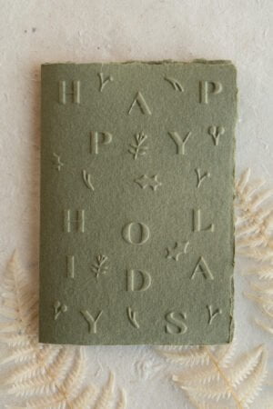 HAPPY HOLIDAYS - letterpress holiday card