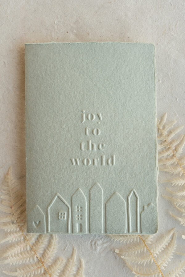 JOY TO THE WORLD - letterpress holiday card