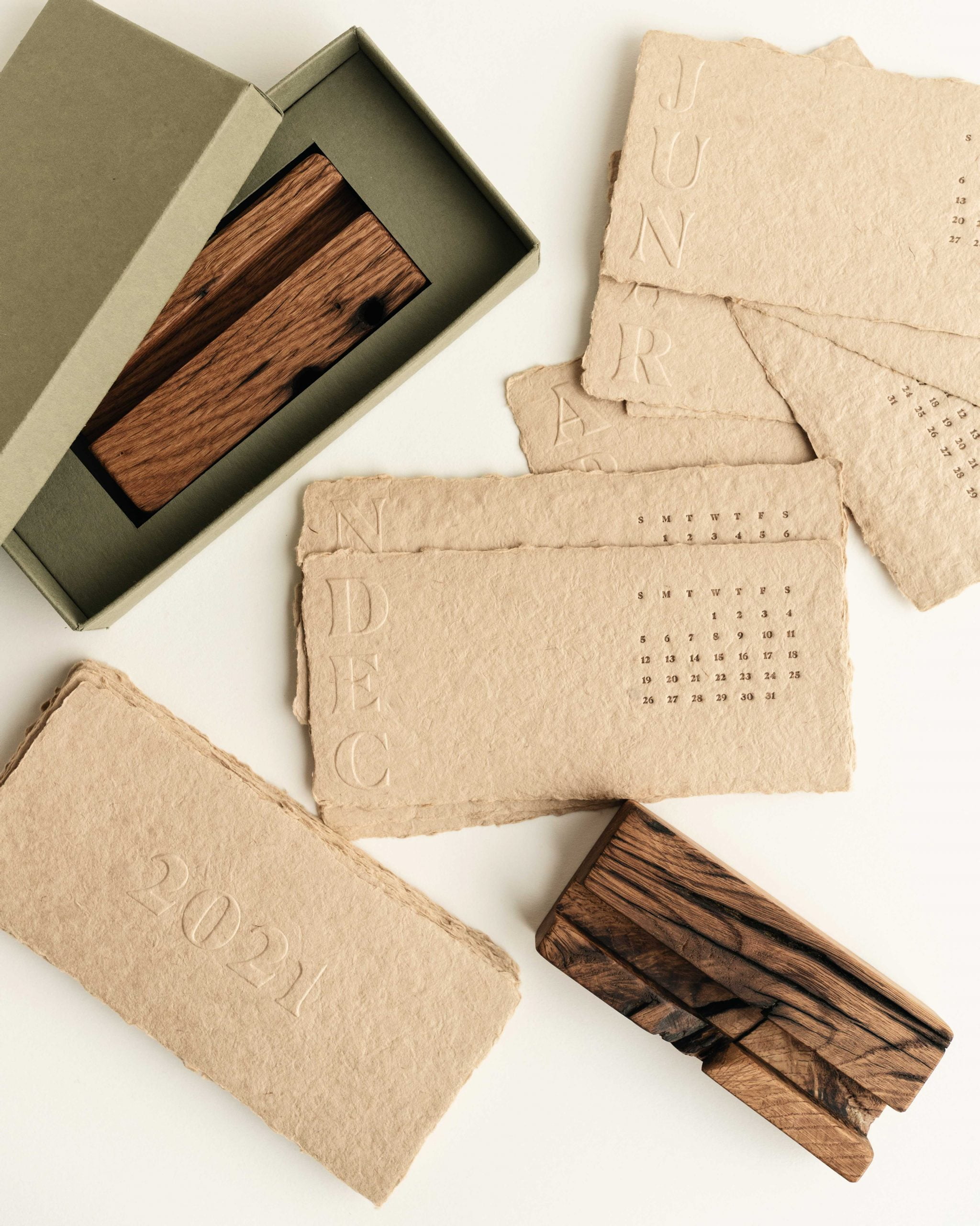 2021 Papira Desk Letterpress Calendar
