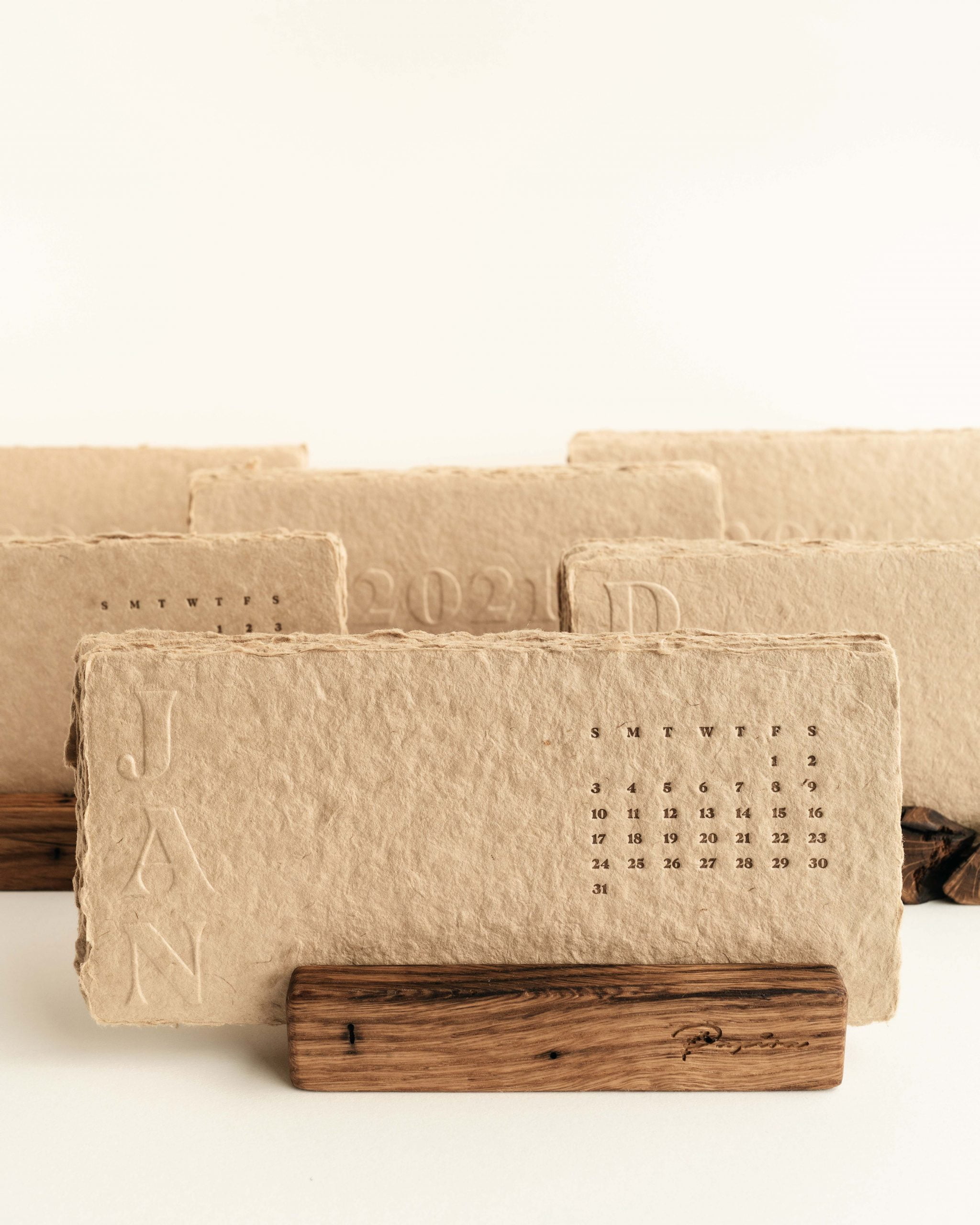 2021 Papira Desk Letterpress Calendar