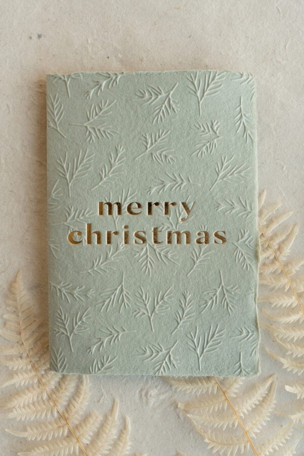 MERRY CHRISTMAS - letterpress holiday card