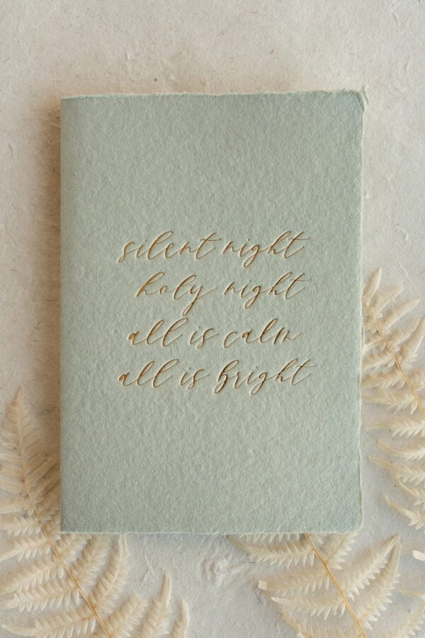 SILENT NIGHT - letterpress holiday card