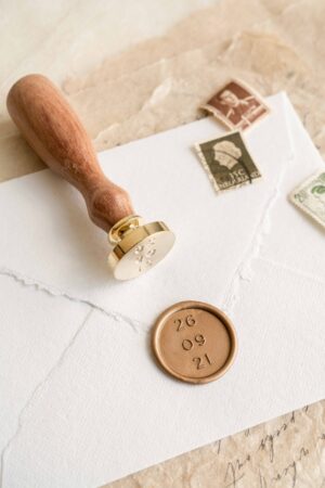 Modern Wedding Date_Wax Seal Stamp