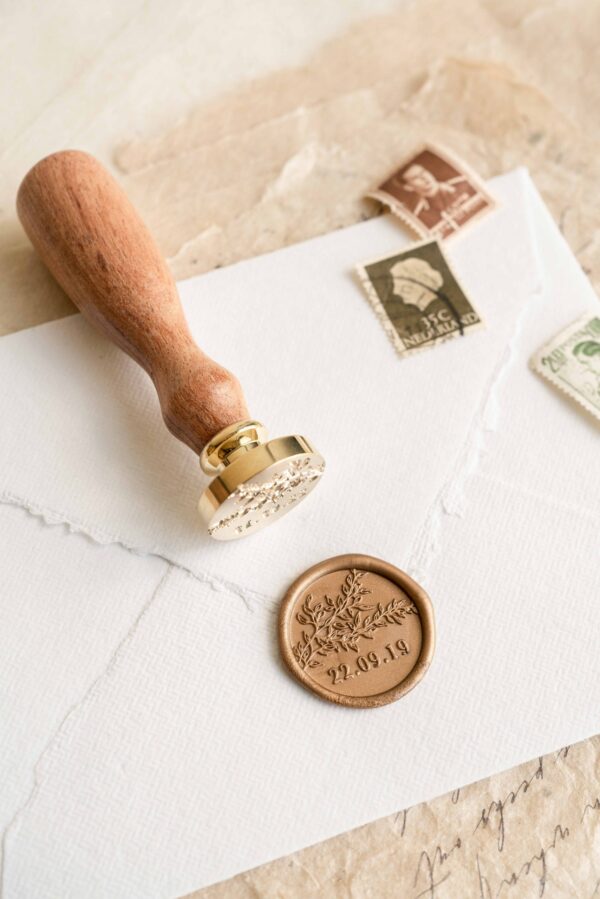 wedding date wax seal stamp