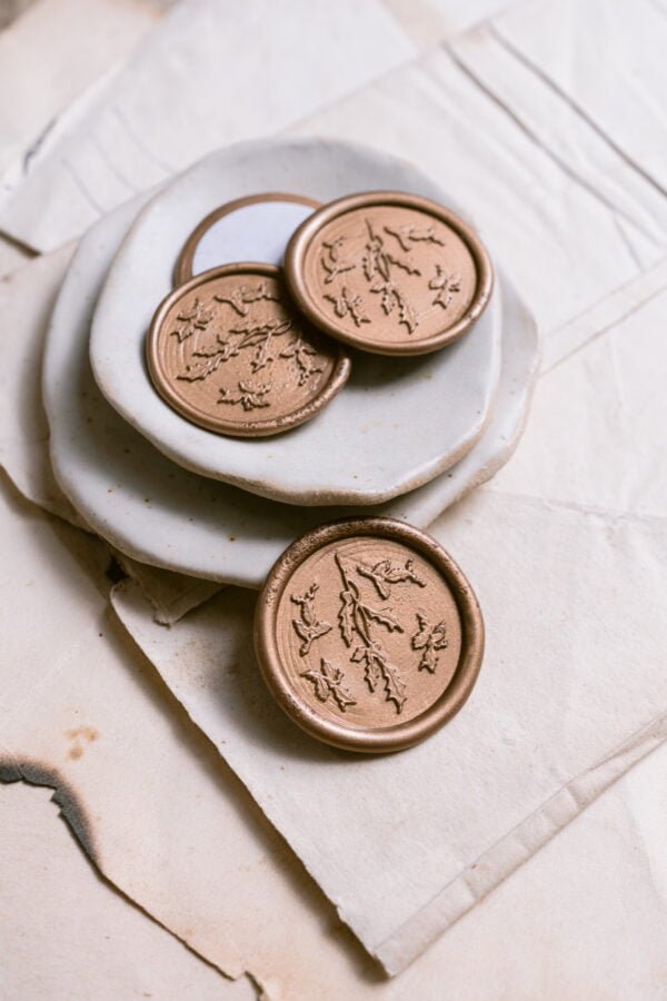 Holly Flowers Wax Seals