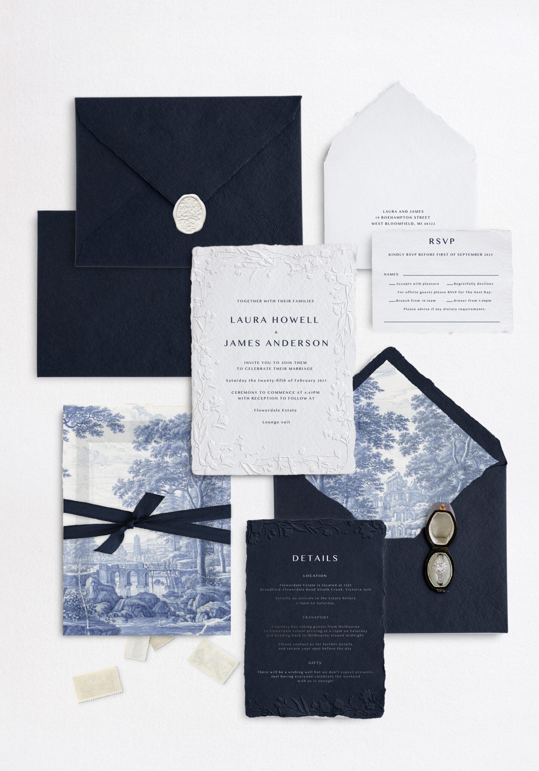 Semi-Custom Wedding Invitation Suite no5