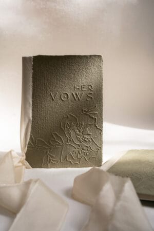 Limited Edition Green Handmade Paper - HIS/HER Vow Books